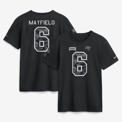 Футболка Baker Mayfield Tampa Bay Buccaneers Nike 2026 Salute to Service Name & Number - Black