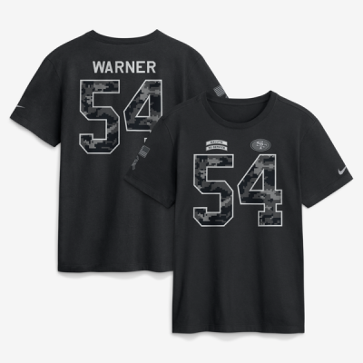 Футболка Fred Warner San Francisco 49ers Nike 2026 Salute to Service Name & Number - Black