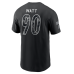Футболка T.J. Watt Pittsburgh Steelers Nike 2026 Salute to Service Name & Number - Black
