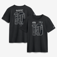 Футболка Drake Maye New England Patriots Nike 2026 Salute to Service Name & Number - Black