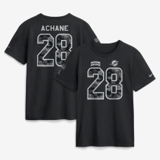 Футболка De’Von Achane Miami Dolphins Nike 2026 Salute to Service Name & Number - Black