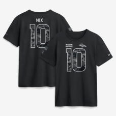 Футболка Bo Nix Denver Broncos Nike 2026 Salute to Service Name & Number - Black