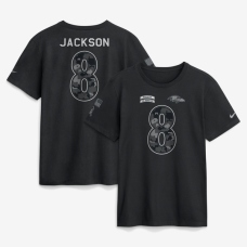 Футболка Lamar Jackson Baltimore Ravens Nike 2026 Salute to Service Name & Number - Black