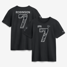 Футболка Bijan Robinson Atlanta Falcons Nike 2026 Salute to Service Name & Number - Black