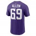 Minnesota Vikings Jared Allen Nike Purple Retired Player Name & Number T-Shirt