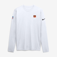 Футболка с длинным рукавом Cincinnati Bengals Nike White Legend Small Logo Dri-FIT Футболка с длинным рукавом Cincinnati Bengals Nike White Legend Small Logo Dri-FIT