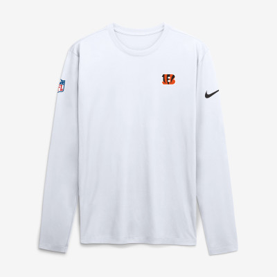 Футболка с длинным рукавом Cincinnati Bengals Nike White Legend Small Logo Dri-FIT