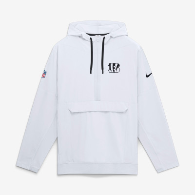 Куртка Cincinnati Bengals Nike White Sideline Broken Rules Alternate Anorak Half-Zip Hooded