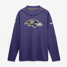 Футболка Baltimore Ravens Nike Purple Sideline Alternate Lightweight Long Sleeve Hooded Dri-FIT Футболка Baltimore Ravens Nike Purple Sideline Alternate Lightweight Long Sleeve Hooded Dri-FIT