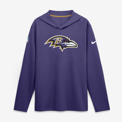 Футболка Baltimore Ravens Nike Purple Sideline Alternate Lightweight Long Sleeve Hooded Dri-FIT