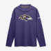 Футболка Baltimore Ravens Nike Purple Sideline Alternate Lightweight Long Sleeve Hooded Dri-FIT Футболка Baltimore Ravens Nike Purple Sideline Alternate Lightweight Long Sleeve Hooded Dri-FIT