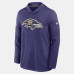 Футболка Baltimore Ravens Nike Purple Sideline Alternate Lightweight Long Sleeve Hooded Dri-FIT