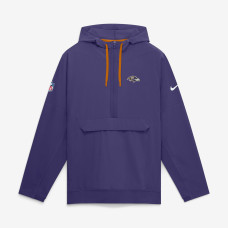 Куртка Baltimore Ravens Nike Purple Sideline Broken Rules Alternate Anorak Half-Zip Hooded