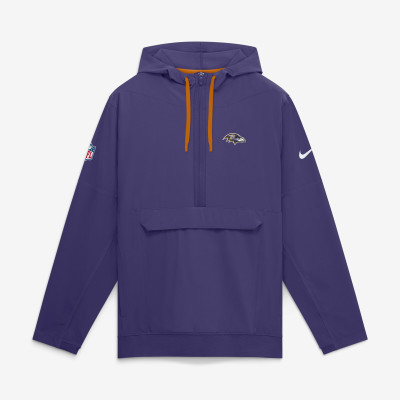 Куртка Baltimore Ravens Nike Purple Sideline Broken Rules Alternate Anorak Half-Zip Hooded