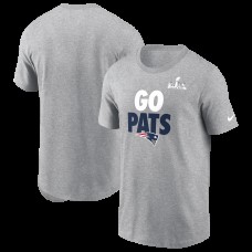 New England Patriots Nike Heather Gray Super Bowl LX Fast As Fast Gets T-Shirt New England Patriots Nike Heather Gray Super Bowl LX Fast As Fast Gets T-Shirt