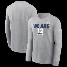 Seattle Seahawks Nike Heather Gray Super Bowl LX Fast As Fast Gets Long Sleeve T-Shirt Seattle Seahawks Nike Heather Gray Super Bowl LX Fast As Fast Gets Long Sleeve T-Shirt