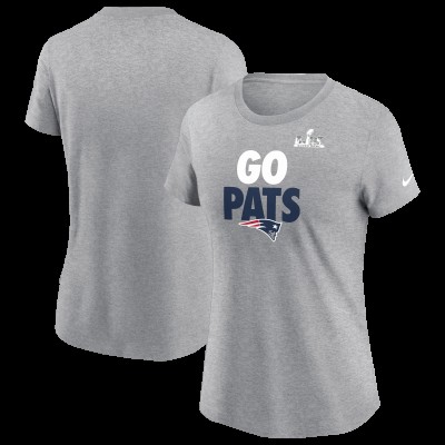 Женская New England Patriots Nike Heather Gray Super Bowl LX Local T-Shirt