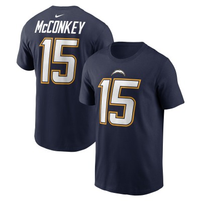 Los Angeles Chargers Ladd McConkey Nike Navy Alternate Super Chargers Name & Number T-Shirt