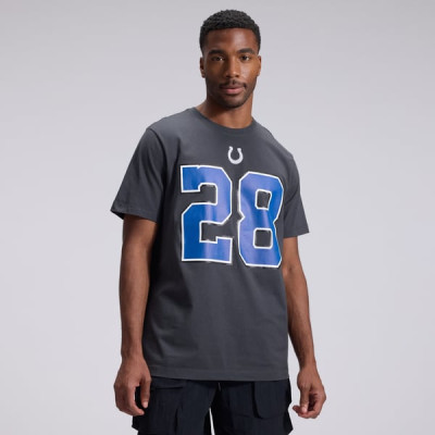 Футболка Jonathan Taylor Indianapolis Colts Nike 2026 Rivalries Collection Name & Number - Anthracite