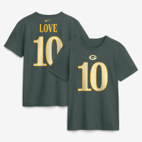 Футболка Jordan Love Green Bay Packers Nike 2026 Rivalries Collection Name & Number - Green