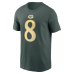 Футболка Josh Jacobs Green Bay Packers Nike 2026 Rivalries Collection Name & Number - Green