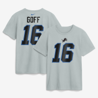Футболка Jared Goff Detroit Lions Nike 2026 Rivalries Collection Name & Number - Silver