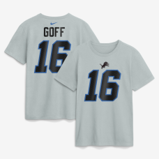 Футболка Jared Goff Detroit Lions Nike 2026 Rivalries Collection Name & Number - Silver