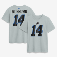 Футболка Amon-Ra St. Brown Detroit Lions Nike 2026 Rivalries Collection Name & Number - Silver