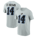 Футболка Amon-Ra St. Brown Detroit Lions Nike 2026 Rivalries Collection Name & Number - Silver