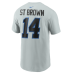 Футболка Amon-Ra St. Brown Detroit Lions Nike 2026 Rivalries Collection Name & Number - Silver