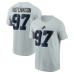Футболка Aidan Hutchinson Detroit Lions Nike 2026 Rivalries Collection Name & Number - Silver