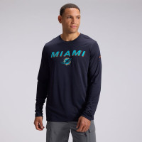 Футболка с длинным рукавом Miami Dolphins Nike Rivalries Collection Sideline Legend - Navy
