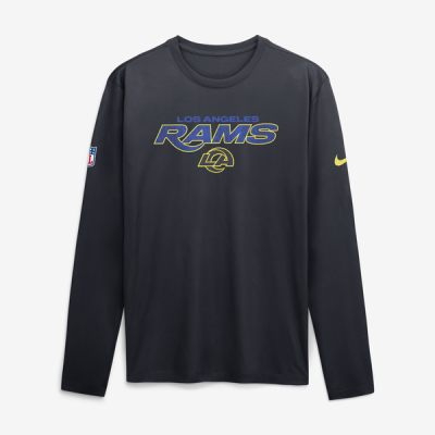 Футболка с длинным рукавом Los Angeles Rams Nike Rivalries Collection Sideline Legend - Navy