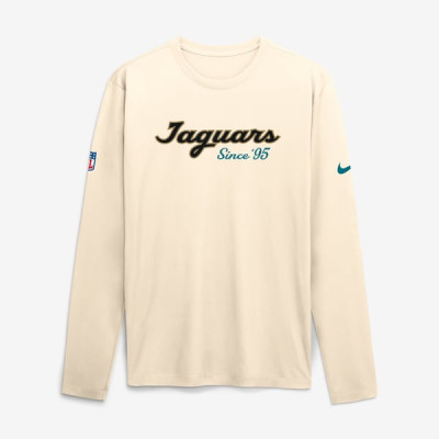 Футболка с длинным рукавом Jacksonville Jaguars Nike 2026 Rivalries Collection Sideline Legend - Natural