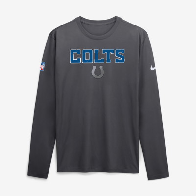 Футболка с длинным рукавом Indianapolis Colts Nike 2026 Rivalries Collection Sideline Legend - Anthracite