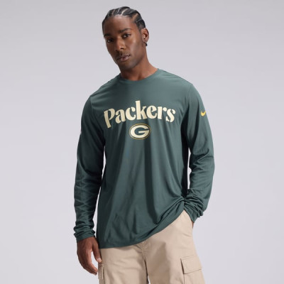 Футболка с длинным рукавом Green Bay Packers Nike 2026 Rivalries Collection Sideline Legend - Green