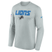 Футболка с длинным рукавом Detroit Lions Nike 2026 Rivalries Collection Sideline Legend - Silver