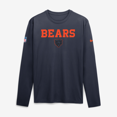 Футболка с длинным рукавом Chicago Bears Nike 2026 Rivalries Collection Sideline Legend - Navy