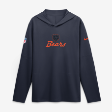 Chicago Bears Nike 2026 Rivalries Collection Sideline Lightweight Hooded Long Sleeve Top - Navy