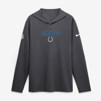 Indianapolis Colts Nike 2026 Rivalries Collection Sideline Lightweight Hooded Long Sleeve Top - Anthracite