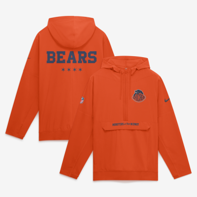 Куртка Chicago Bears Nike 2026 Rivalries Collection Sideline Anorak Half-Zip - Orange