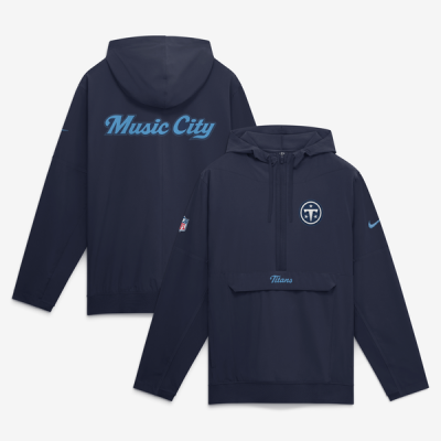 Куртка Tennessee Titans Nike 2026 Rivalries Collection Sideline Anorak Half-Zip - Navy