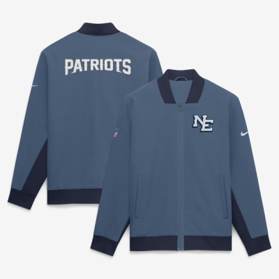 Куртка New England Patriots Nike Rivalries Collection Sideline Bomber - Blue