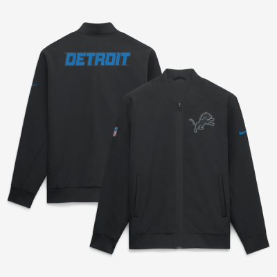 Куртка Detroit Lions Nike 2026 Rivalries Collection Sideline Bomber - Black