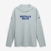 Buffalo Bills Nike Rivalries Collection Sideline Lightweight Hooded Long Sleeve Top - Silver