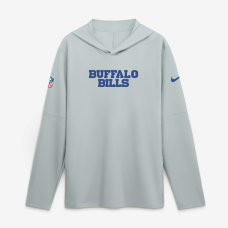 Buffalo Bills Nike Rivalries Collection Sideline Lightweight Hooded Long Sleeve Top - Silver