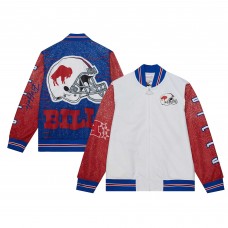 Кофта на молнии Buffalo Bills Mitchell & Ness Team Burst Warm-Up - White