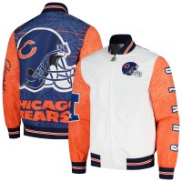 Кофта на молнии Chicago Bears Mitchell & Ness Team Burst Warm-Up - White