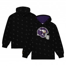 Толстовка Minnesota Vikings Mitchell & Ness Allover Print Fleece - Black