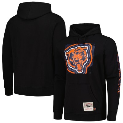 Толстовка Chicago Bears Mitchell & Ness Gridiron Classics Big Face 7.0 - Black